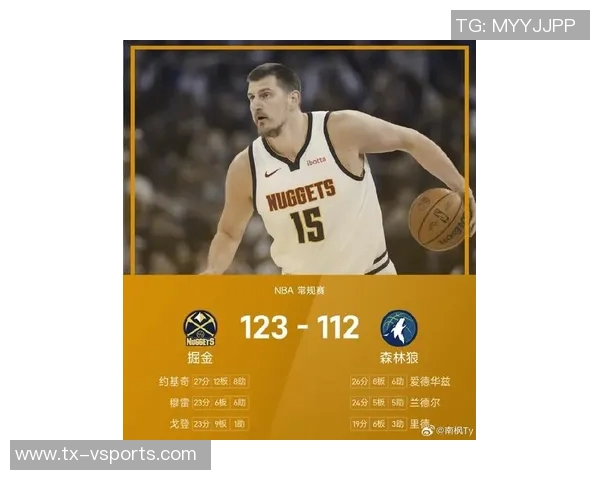 约基奇27+12+10引领掘金逆转森林狼,展现冠军潜力 约基奇27+12+10引领掘金逆转森林狼,展现冠军潜力